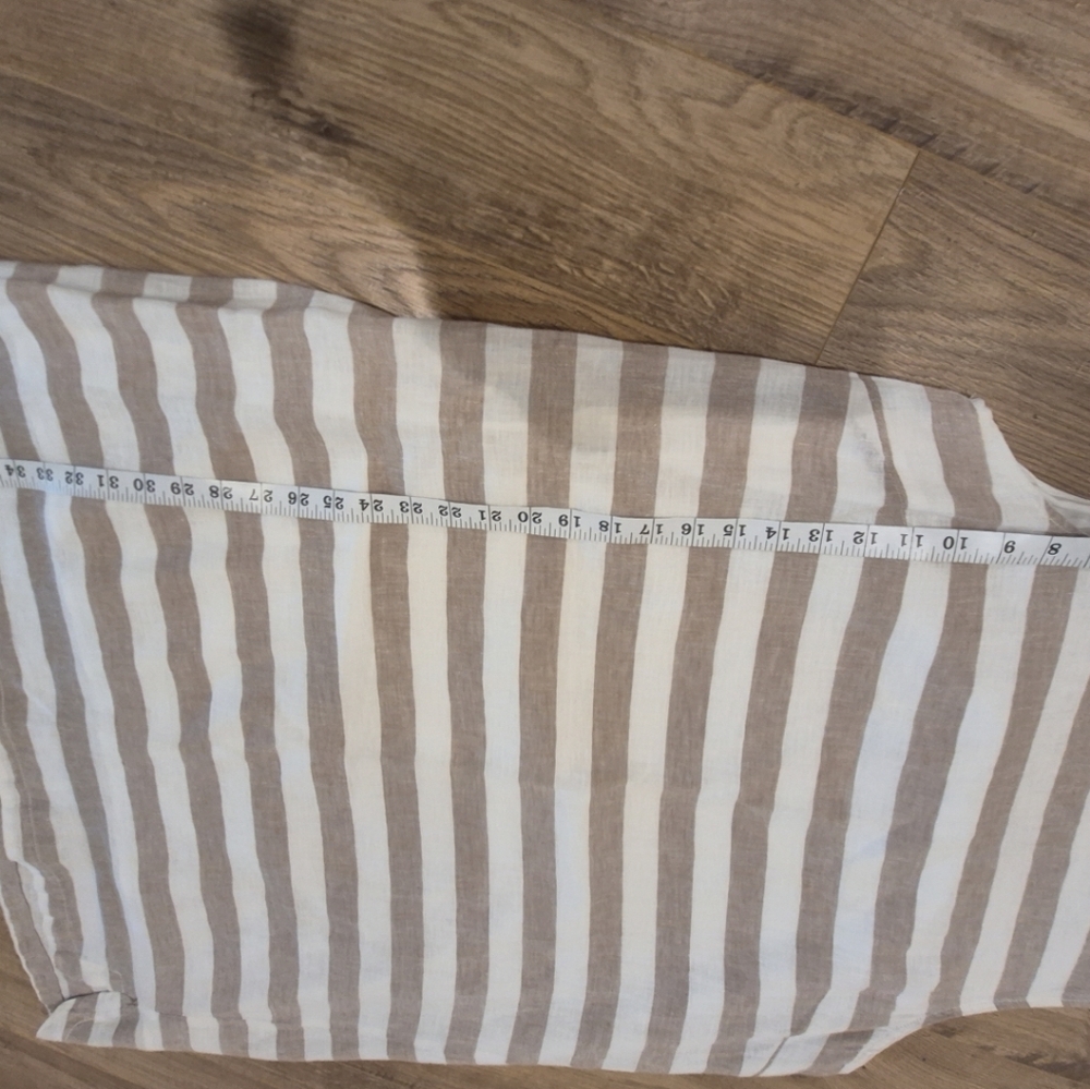 Beachlunchlounge Striped Shift Dress Womens XL Linen Blend Lined - Picture 7 of 9